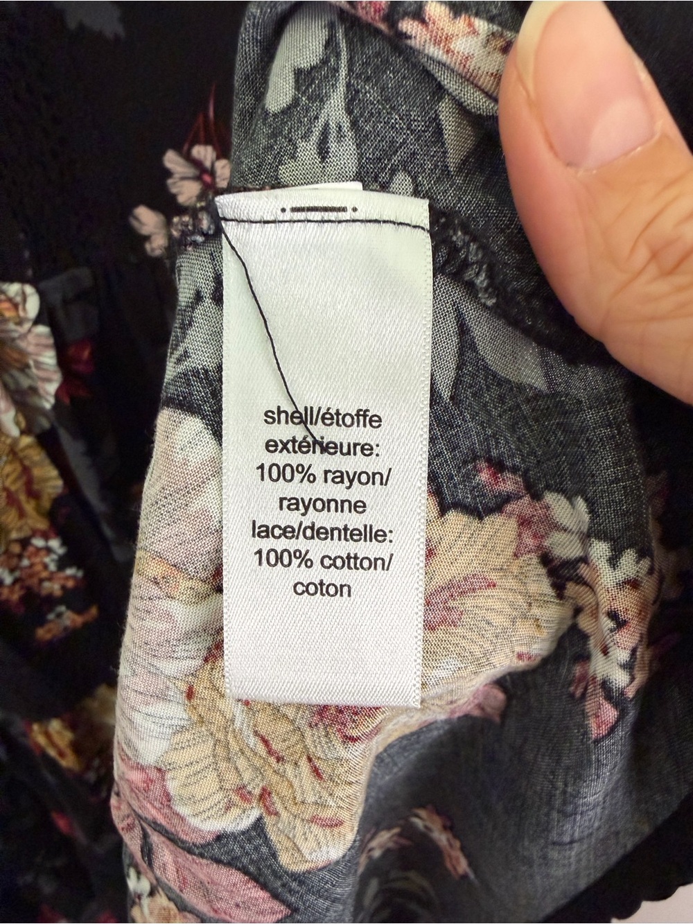 3/$20 Maurices Black Floral V-Neck Knee Length Sleeveless Dress - Picture 4 of 5